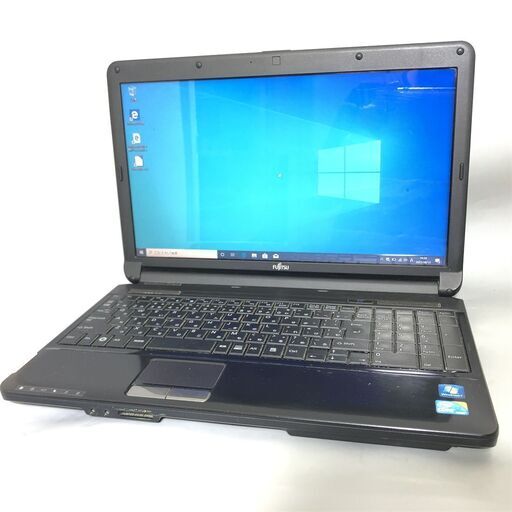 Windows10 中古良品 15.6型ワイド Fujitsu 富士通 AH530/3A ノートパソコン Core i3 4GB 500GB DVDRW 無線 WiFi Office 即使用可