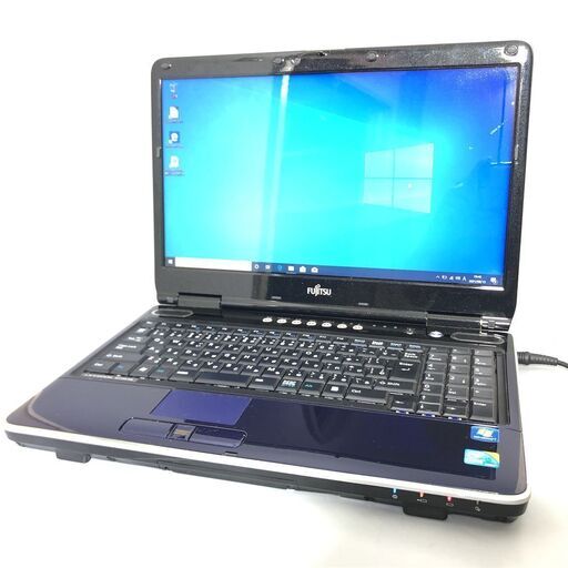 青色 新品高速SSD Windows10 搭載 中古良品 15型 Fujitsu 富士通 AH700/AN ノートパソコン Core i5 4GB DVDRW 無線 カメラ Office