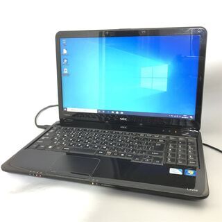 Windows10 中古良品 15型ワイド NEC LS550/E ノートパソコン Celeron 4GB 320GB DVDマルチ 無線 WiFi Office有 即使用可能