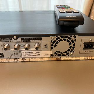 シャープ　AQUOS ブルーレイ　BD-S570 本体、電源ケーブルのみの画像