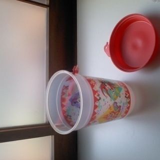 入手困難品 東京 ディズニーランド 15周年 ポップコーン バケツ 底 約10.5cm×高さ 約23cm×口径 約14cm 色剥げありの画像