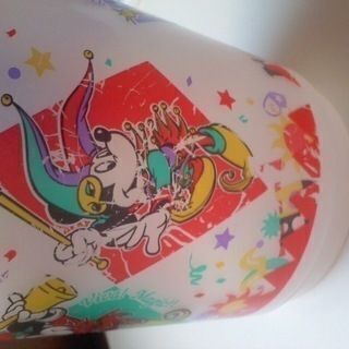 入手困難品 東京 ディズニーランド 15周年 ポップコーン バケツ 底 約10.5cm×高さ 約23cm×口径 約14cm 色剥げありの画像