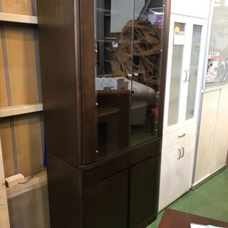 【愛品館八千代店】モリタインテリア　2枚扉食器棚 【愛八KT】