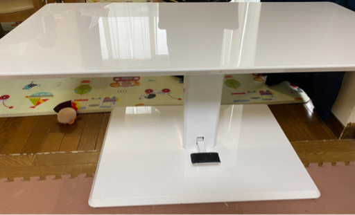 昇降式テーブル テーブル 昇降式 ガス圧昇降式テーブル 120×80cm ブラウン ナチュラル 