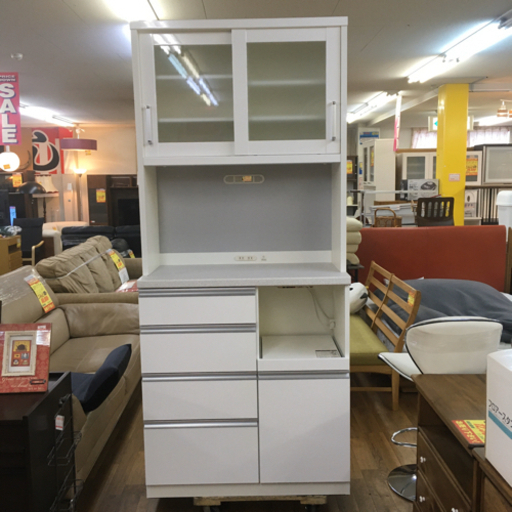 S802★共和産業★キッチンボード★食器棚★幅90cm 高さ205cm⭐クリーニング済