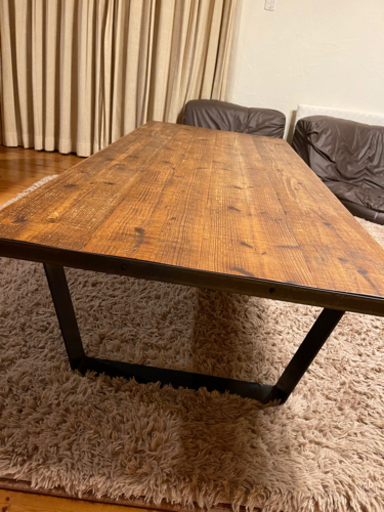 足場板テーブル(アイアン脚)