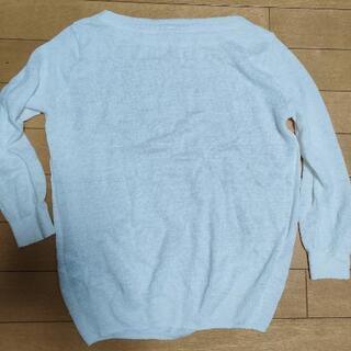 無印良品　シンプルリネン　白ニットセーターの画像