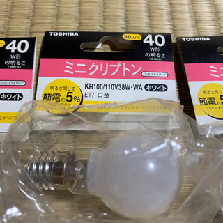 ミニクリプトン電球110V38W E17口金 40W形の画像