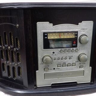 ★ジャンク品 総通 アンティーク調 レコードプレイヤー CD カ...
