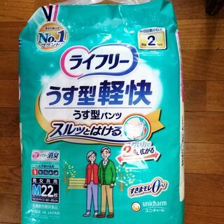 大人用紙おむつ　薄型パンツ　ライフリー　２回分M22枚入り