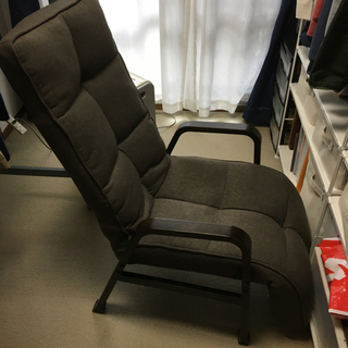 リクライニングチェアー　グレーの画像