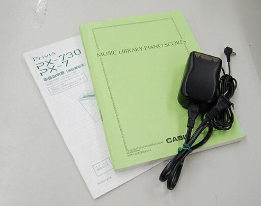 CASIO 電子ピアノ PX-730 Privia 88鍵盤 ブラック 椅子付き 2010年製 音出し確認済み カシオ プリヴィア 札