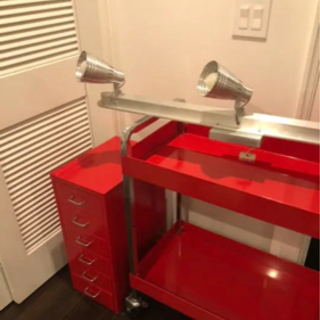 IKEA 家具　引き出し　ユニット　照明　スタンド　ワゴン　4点セットの画像