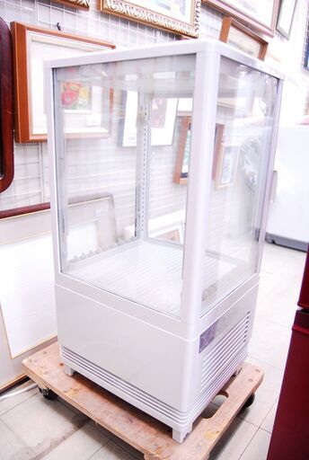 6299 卓上冷蔵ショーケース 63L レマコム 2017年 REMACOM  RCS-4G63SL 4面ガラス  鍵付 D41×W42.5×H83.5cm