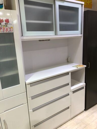 オープンボード　ホワイト　約 高さ203cm×幅116cm×奥行47cm