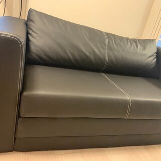 本日（8/20）取りに来てくれる方0円‼️明日（8/21）の方5,000円★美品★ IKEAソファベッド・ブラック　※ほぼ使用なしの画像