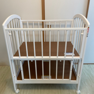 美品❗️KATOJI ベビーベッドミニ　ホワイト 60×90