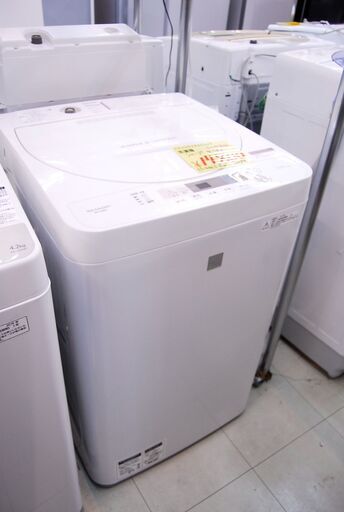 5984 シャープ 4.5kg 2018年製 全自動洗濯機 ES-G4E5-KW