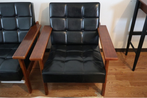 カリモク　karimoku kチェア　1人掛けソファ 1P スタンダードブラック　オールドカリモク