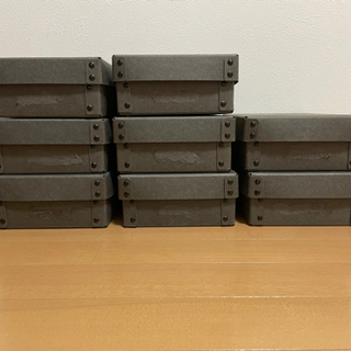 無印良品 硬質パルプボックス フタ式 浅型ハーフ 8個