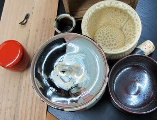 茶道具 短冊箱茶器揃え 茶碗 茶入 建水 棗 蓋置 水指 仕覆 桐箱 セット 札幌市手稲区