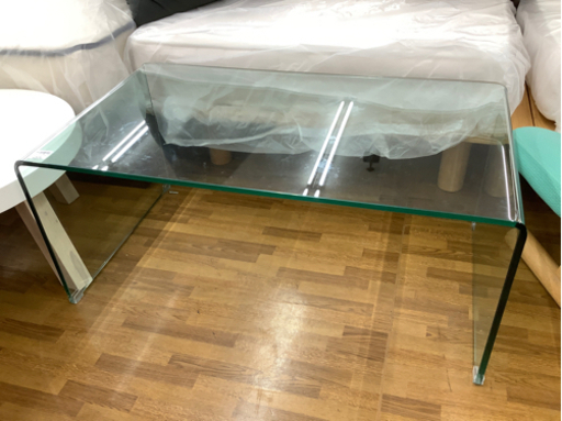 ガラステーブル　Franc franc  ロータイプ　クレール　375