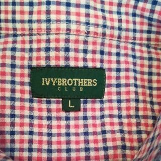 IVY BROTHERS メンズ　半袖シャツ　ギンガムチェックの画像