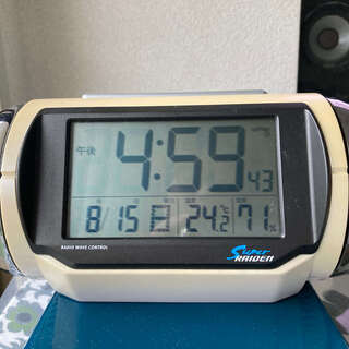 目覚まし時計（電波時計）差し上げます【大音量注意】SEIKO SUPER RAIDEN（セイコースーパーライデン）NR523Wの画像