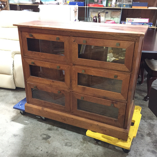 ▽△ヴィンテージ チェスト△▽二重飾り ガラス引き出し AK-104