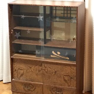 茶箪笥/水屋/食器棚/サイドボード/飾り棚/キャビネット/昭和レトロ