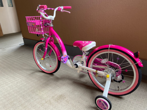 子供用補助輪付き自転車 16インチ 防犯登録済 ミニーマウス