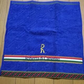 ロベルタディカメリーノ　ハンドタオル　ブルー　35X35cm　レ...