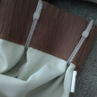 ★ms遮光カーテン★茶ブラウン★ドレープカーテン★３倍ヒダ★msの画像