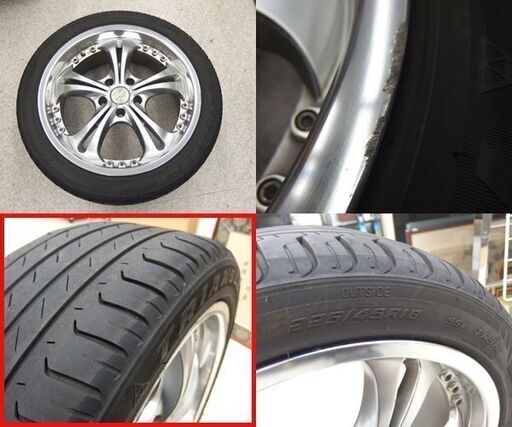 18インチ 夏タイヤ４本 225/45/R18 トライアングル TR918 シャーク 114.3-5穴 ホイール付き セット ☆ Pa