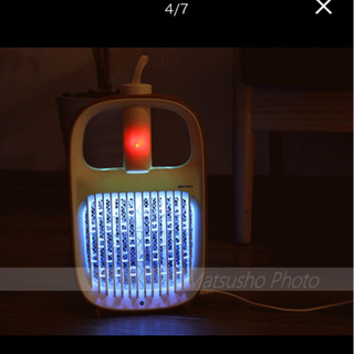 在庫③❣️新品 電撃ラケット＆誘蛾灯で虫退治 AC電源 充電式 2Way「2in1害虫バスター」バグズキラーの画像
