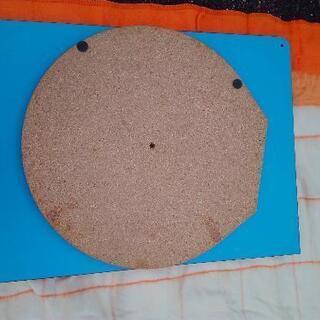 キャンプ用品  パラソル+テーブル+回転板　3点セットの画像