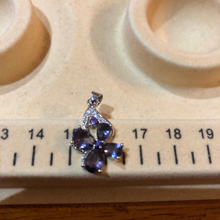 No.023 ジモティー特別価格❗️【アメジスト ペントップ】四葉のクローバー S925 の画像