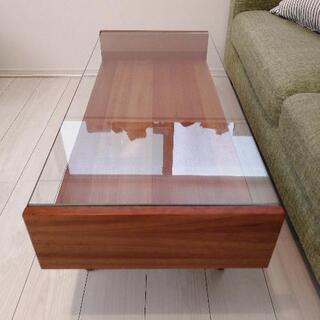 unico】ウニコ Ecco エッコ ガラステーブル/センターテーブル