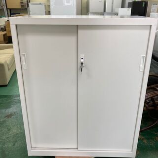 ①★ニトリ★スチール書庫 カギ有 TSNS2-04 引戸書庫 会...