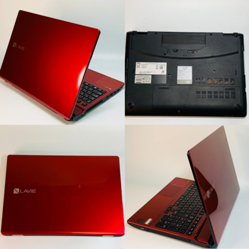 フルHD⭐︎Corei7⭐︎SSD⭐︎合計1TB⭐︎ブルーレイ⭐︎赤 レッド オフィス付き Blu-rayドライブ付き】東芝 i7搭載✨SSD256GB Office付 大画面15.6型⭐️