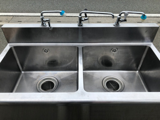 ⭐︎中古品　2槽シンク　1200x600x800mm 厨房機器⭐︎