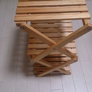 中古品　コーナンオリジナル コーナンラック 折り畳み式木製ラック...