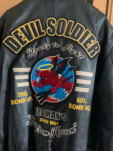 テッドマン ma-1 レザージャケット ピックレザー 豚革