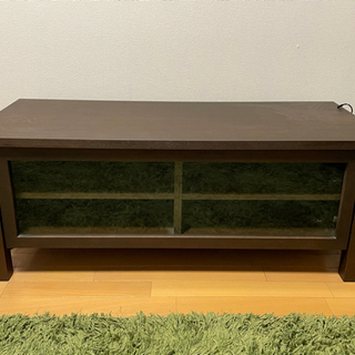 【美品】無印良品 木製AVラック／テレビ台 タモ材・ブラウン