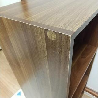 棚 本棚 カラーボックス 中古 ダークブラウンの画像