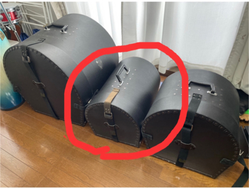 ★美品★ドラムケース（タム2個）ファイバーケース。ハードケース。