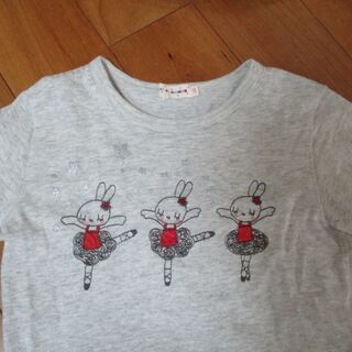 美品☆ KP バレリーナ みみちゃん 半袖Tシャツ 120 110 100■mimiちゃん ミミちゃん ラインストーンの画像
