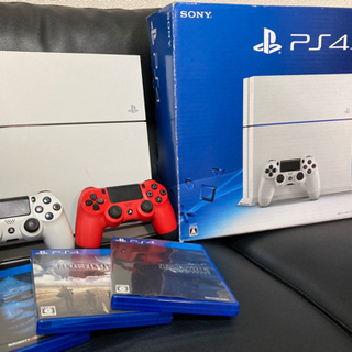 中古品　PS4 動作確認済み　PlayStation4 500gb 箱付き　コントローラー2個　ソフト3本付き