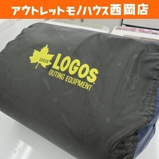 ロゴス 寝袋 シュラフ 横80㎝ 縦190㎝ ネイビー×イエロー...