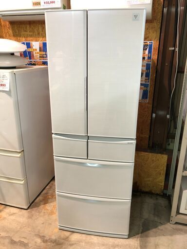 【動作保証60日間あり】SHARP 2016年 SJ-PF47B 465L 6ドア冷凍冷蔵庫 プラズマクラスター【管理KRR317】